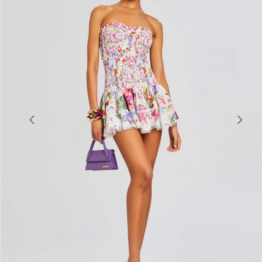 Charo Ruiz Cusia Short Dress - (Color is White Borbo)